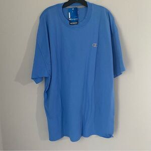 Champion Men’s Crew Neck Short Sleeve Solid Blue Teeshirt size 2XL 100% Cotton